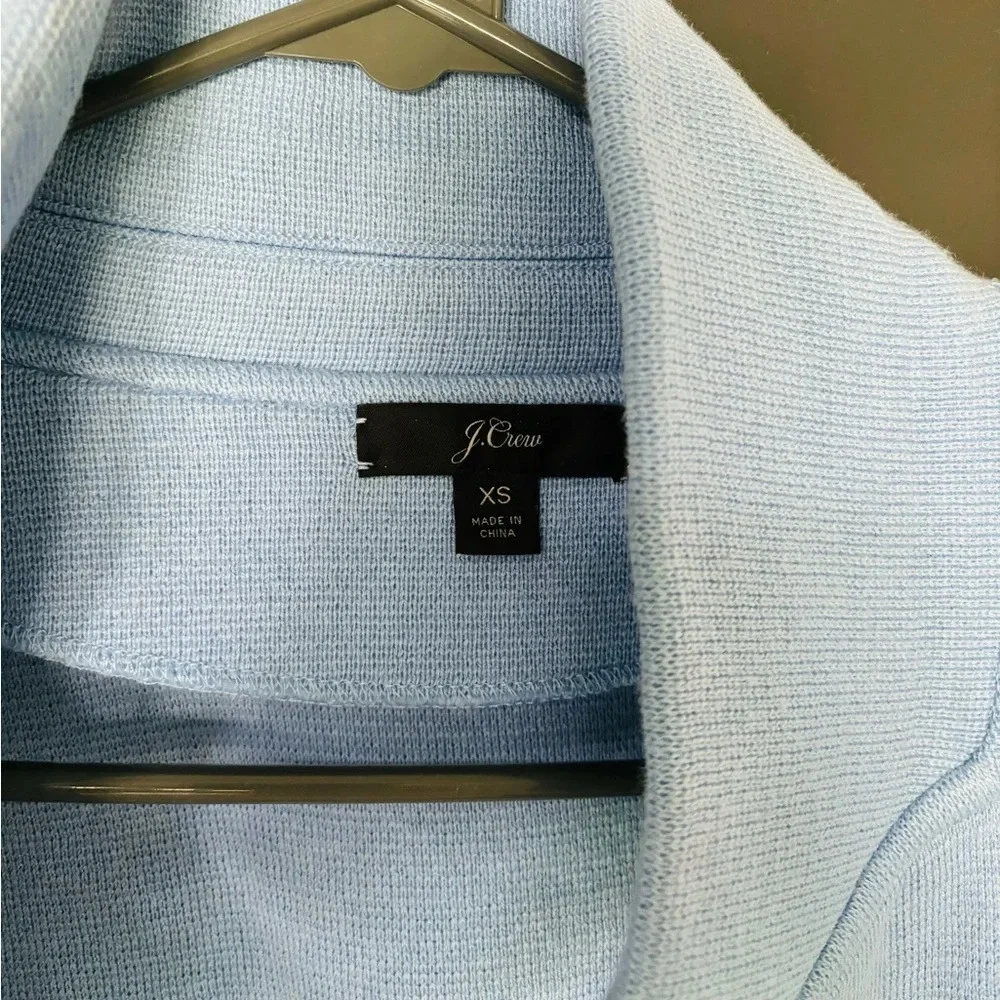 J Crew Rare Sophie Sky Frost Blue Sweater Blazer Jacket
